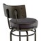 Armen Living Rees Swivel Counter or Bar Stool in Mocha Finish with Brown Faux Leather 840254333635 - alternate 9